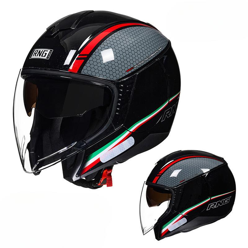 

Мотоциклетный шлем 3/4 Half Helmet Мотоциклетный универсальный шлем Шлем для верховой езды Корейский стиль Педальный шлем XXL