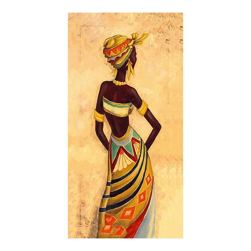 Afrikanische Schwarze Frau Leinwandmalerei Vintage Wandkunst Figuren Drucke Für Wohnzimmer Zuhause Raum Wand Dekorative Bilder