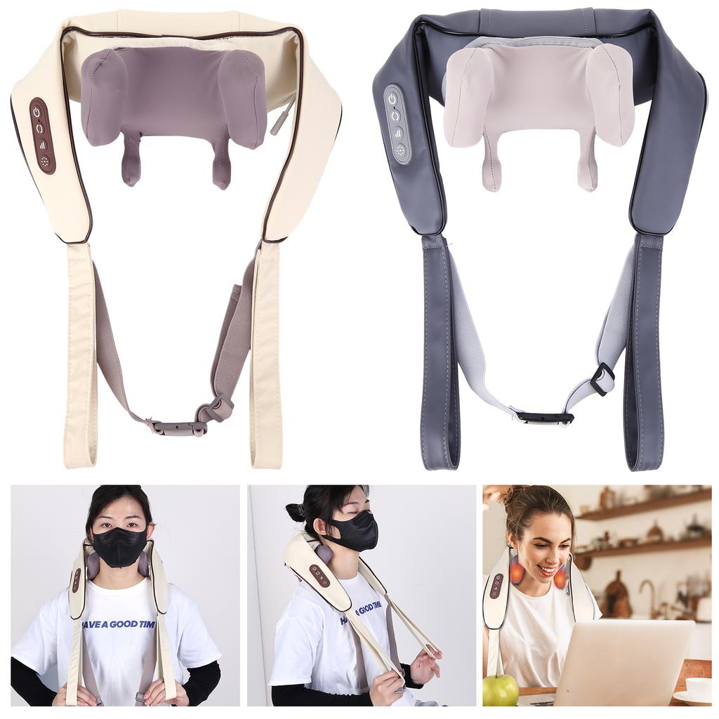 Electrical Neck Massageador 5D Kneading Shiatsu Massage Shawl Kneading Massage Pillow U Shape for Neck Shoulder Pain Relief