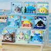 Lovely World Ocean Micro Diamond Build Block Shark Sea Otter Pufferfish Crab Dolphin Whale Jellyfish Nanobrick Wall Brick Toys