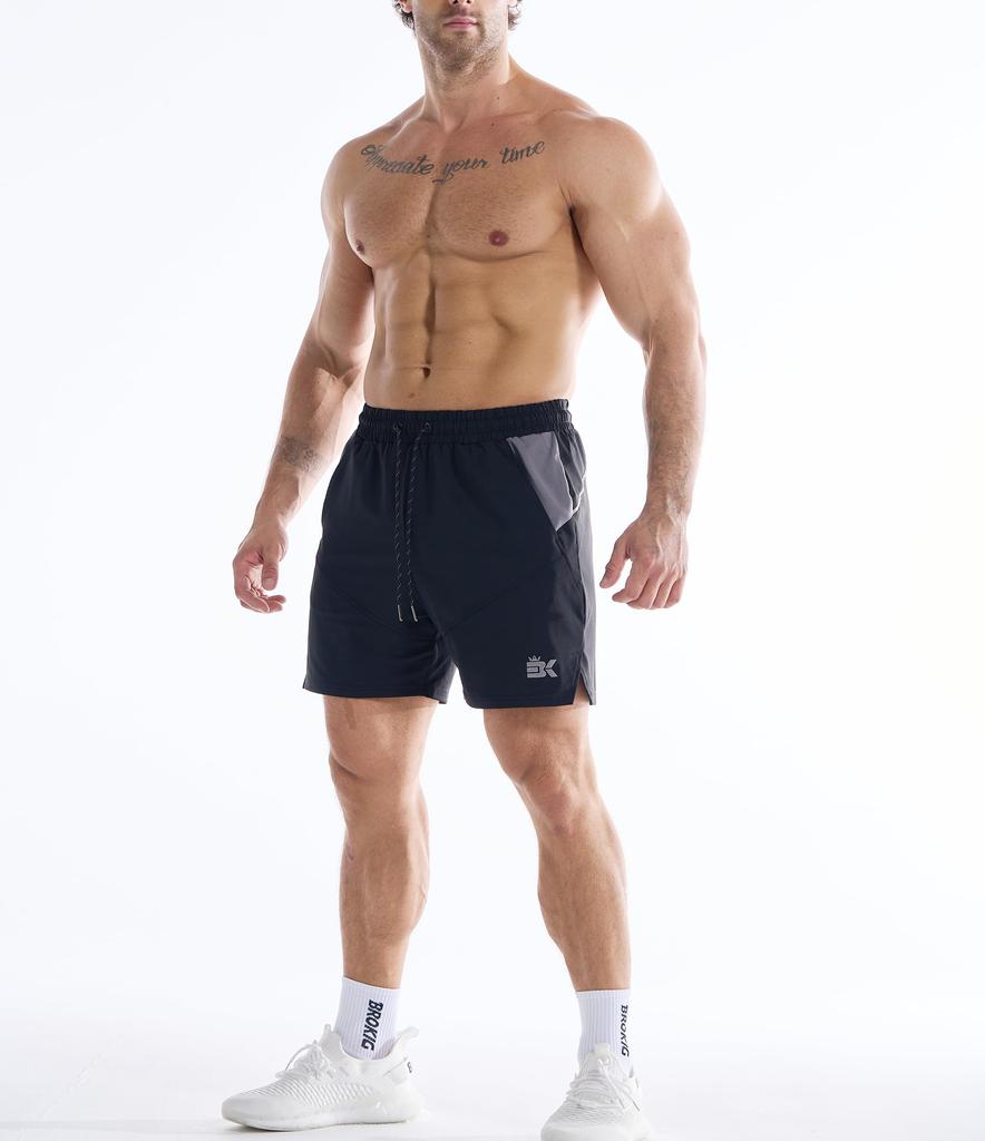 Stretchy Training Shorts with Vent Perfect for Gym Strength and Fitness Dark Size Men's Breathable, Sweat-Wicking, Quick-Drying, Holes, Wear,