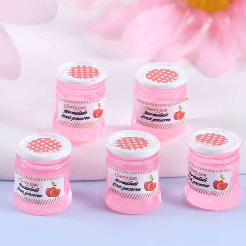 10 stk 1/12 Skala Dukkehus Miniatyr Mat Syltetøyglass Modell for Dukke Tilbehør Jenteleke Dukketilbehør Barnegave