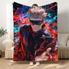 2026 Hot Sale Jujutsu Kaisen Satoru Gojo Anime Throw Blanket Flannel Soft Warm Bedspread Sofa Cover for Fans Gift Naptime Casual