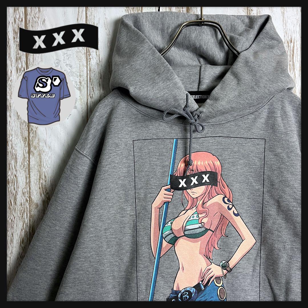 

[USED] Sold out immediately model God Selection One Piece Nami double-sided print hoodie Rare