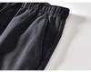 L8234 Men's Retro Loose Straight-Leg Cotton Pants - Warm Fleece-Lined, Drawstring, Long Fit