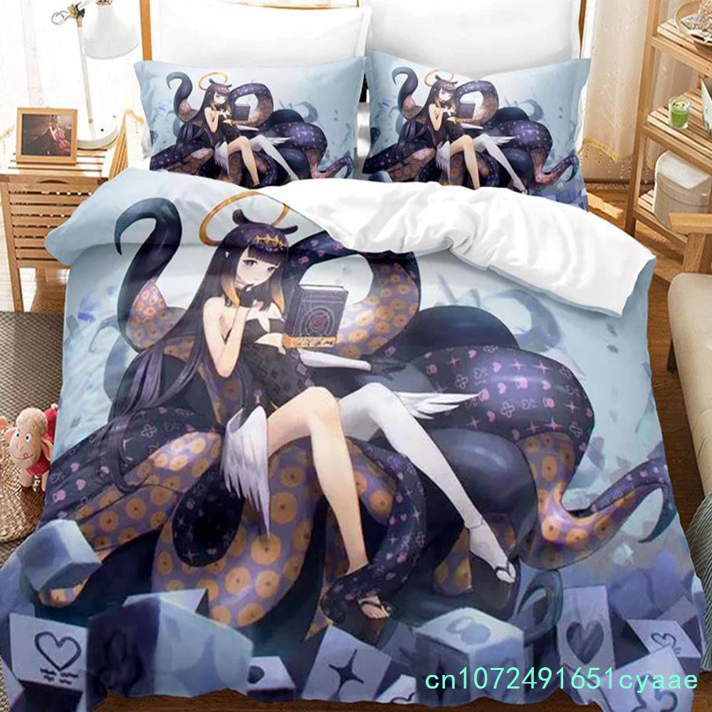 3D Printed Ninomae Inanis holoEN Duvet Cover Anime Bedding Set Double Twin Full Queen King Adult Kids Bedclothes Quilt Cover