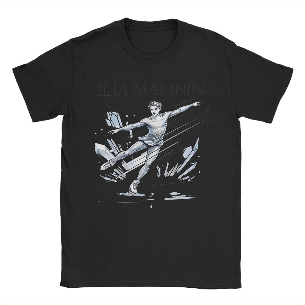 Mens TShirt Ilia Malinin Cartoon Style Creative Cotton Tees Short Sleeve  T Shirt Crew Neck Tops Plus Size