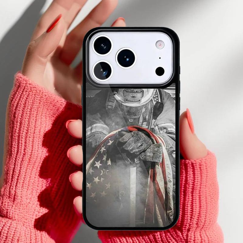 Firefighter Heroes Fireman print Phone Case for iPhone 17 16 15 14 13 Pro Max Back Cover for 12 11 Pro Coque