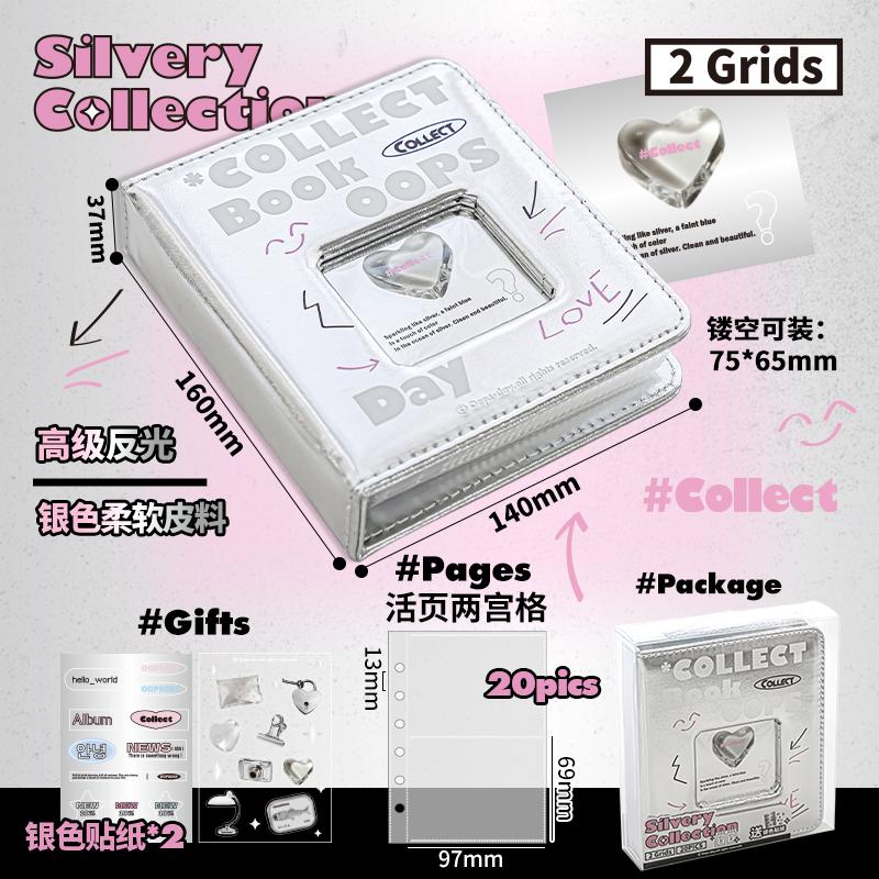 Laser Photocard Binder Kpop Shiny PU Leather Photo Card Collect Book 3inch Pocket Album