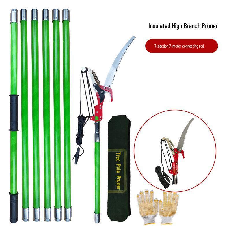 Telescopic Insulated High-Altitude Tree Pruner and Lopper Shears