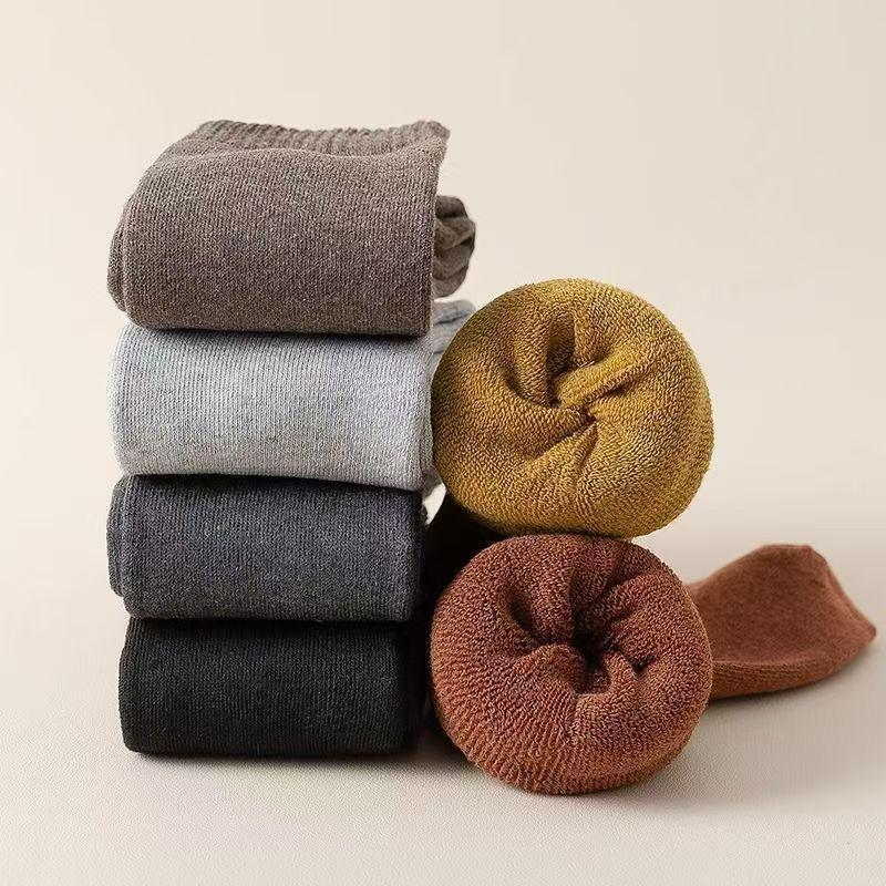 Women's Fleece-Lined Over-the-Knee Thickened Terry Socks - Slimming & Versatile for Autumn/Winter