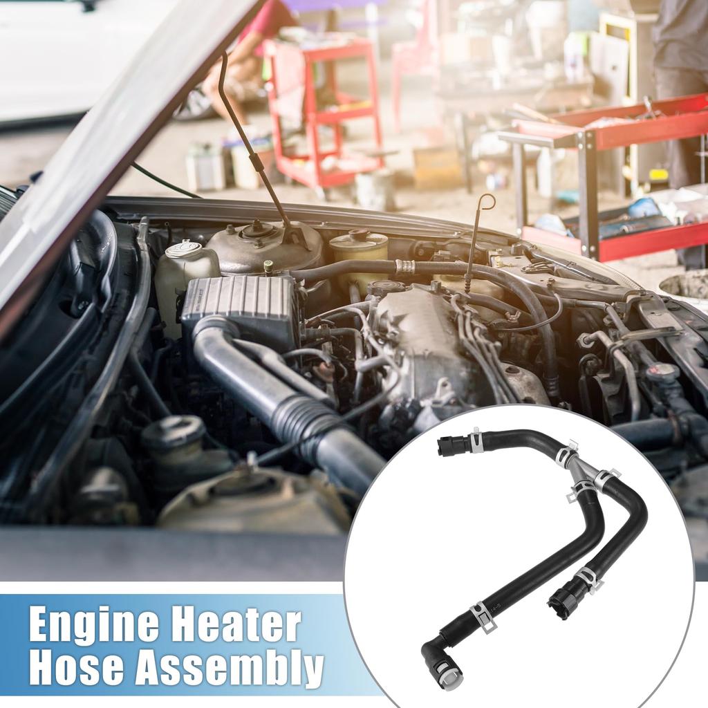 ABSOPRO Motorvarmeslangeenhet BL1Z18472B HVAC Varmeapparat Utløpsrør for Ford Expedition Gummi Svart Nei. 2011-2014,