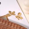 High-End Retro Leaf Stud Earrings: Exquisite, Versatile Metal Ear Ornaments for Women