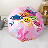 B-Baby Shark Print Automatic Umbrella, 8 Rib Iron Frame, Plastic Handle, Suitable for Outdoor Travel &Daily , Ideal Gift