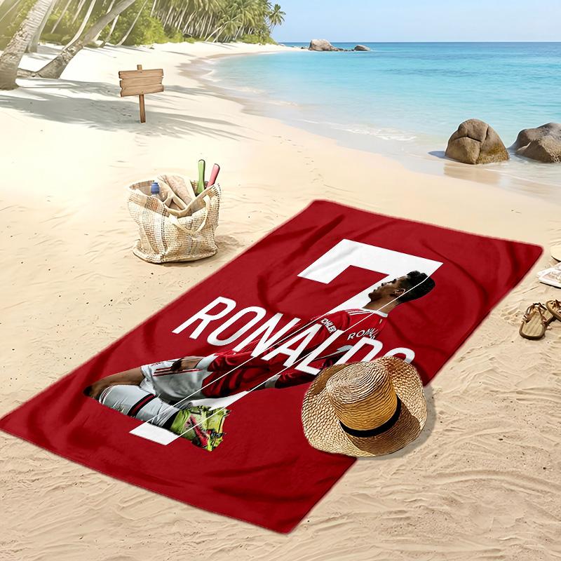 Cristiano Ronaldo Printed Beach Towel Quick Dry Soft TowelPortable Large Rectangular Beach Blanket for Travel Swimming Pool