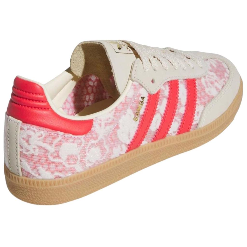 Liberty London x Adidas Samba OG Kazusa-mønster Damesneakers Rosa Fottøy-Hvit Kremhvit JR8841