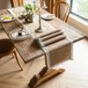 Rustic Jute Lace Tassel Table Runner