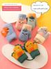 Baby Gloves for Autumn and Winter, Thickened and Fleece-Lined for Warmth, Suitable for Toddlers, Boys and Girls, Cute Dinosaur Design, Mittens