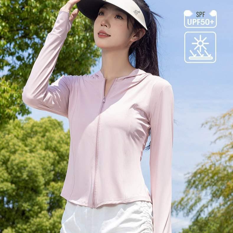 

Women s Fashion UPF 50+ Hooded Sun Protection Jacket - Breathable Summer Yoga Wear 2025 Small [80-110 lbs]