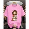 European sizes Cute Sheep Cartoon Character Print Pattern, Comfortable for Outdoor Sports and Indoor Daily Casual Wear, Boys' Fashion T-Shirt