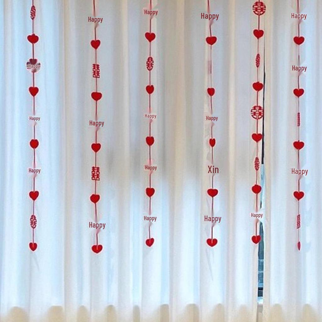 Wedding Pull Flower Curtain: Hanging Decoration for Bride & Groom's Room, Living Room, and Door. Perfect for New House or Wedding Arrangement.