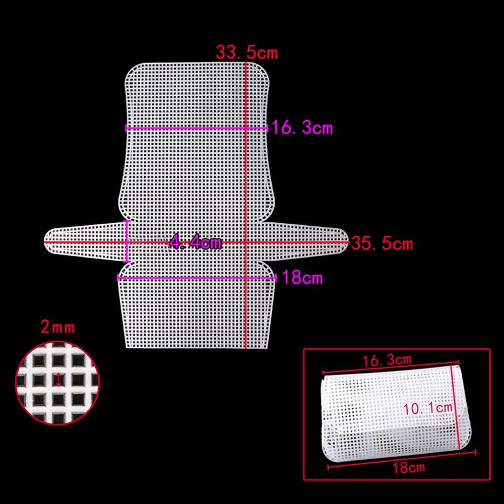 Plastic Weaving Plastic Mesh Cloth Handmade Craft Bags Making Grid Hook White Knitting Crochet Bags Plate Bag Accessories