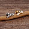 Right Grand ASTM F136 Titanium 16G Baguette CZ Cluster Labret Stud Trapezoid Tragus Monroe Helix Cartilage Earlobe Piercing