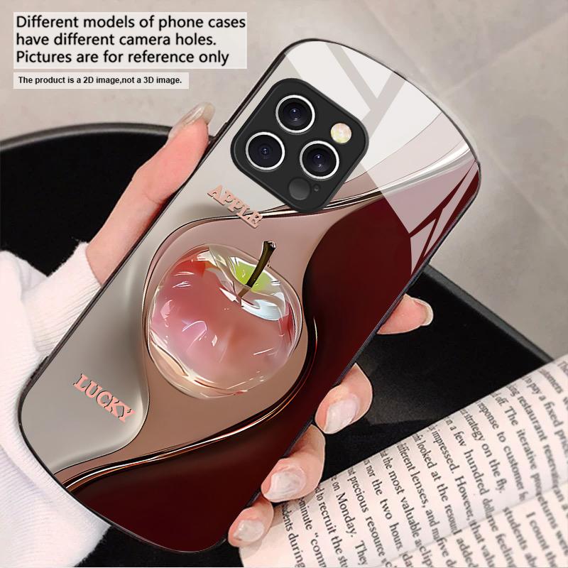 Gradient Crystal Apple For iPhone 16 15 14 13 Plus 12 mini 11 Pro Max XR Xs Max X 7 8 6 6S 2022 20 Elliptical glass phone case