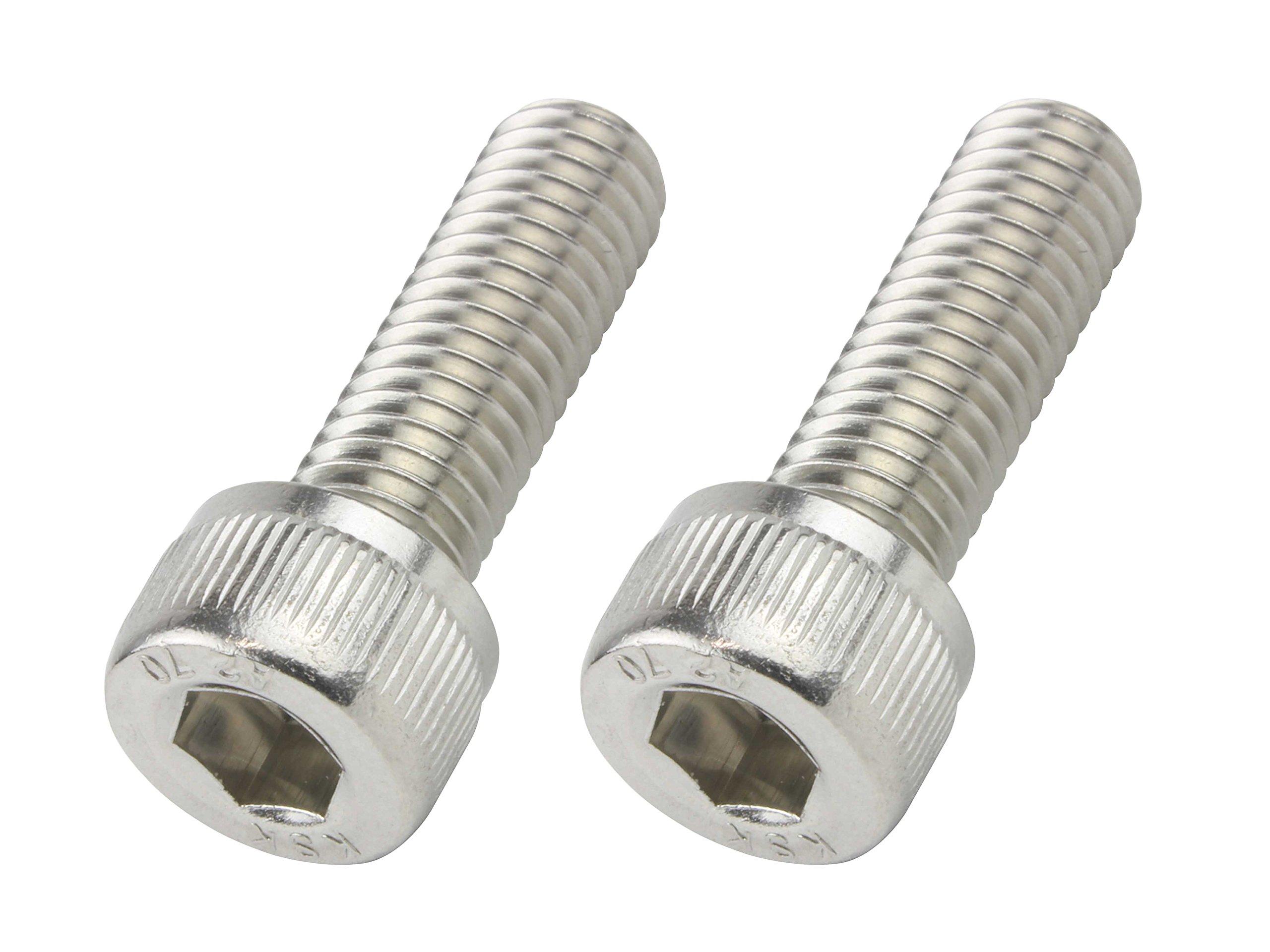 POSH FAITH Motorcycle Supplies Cap Bolt Stainless Steel 2 Pieces M8×25 серебряный