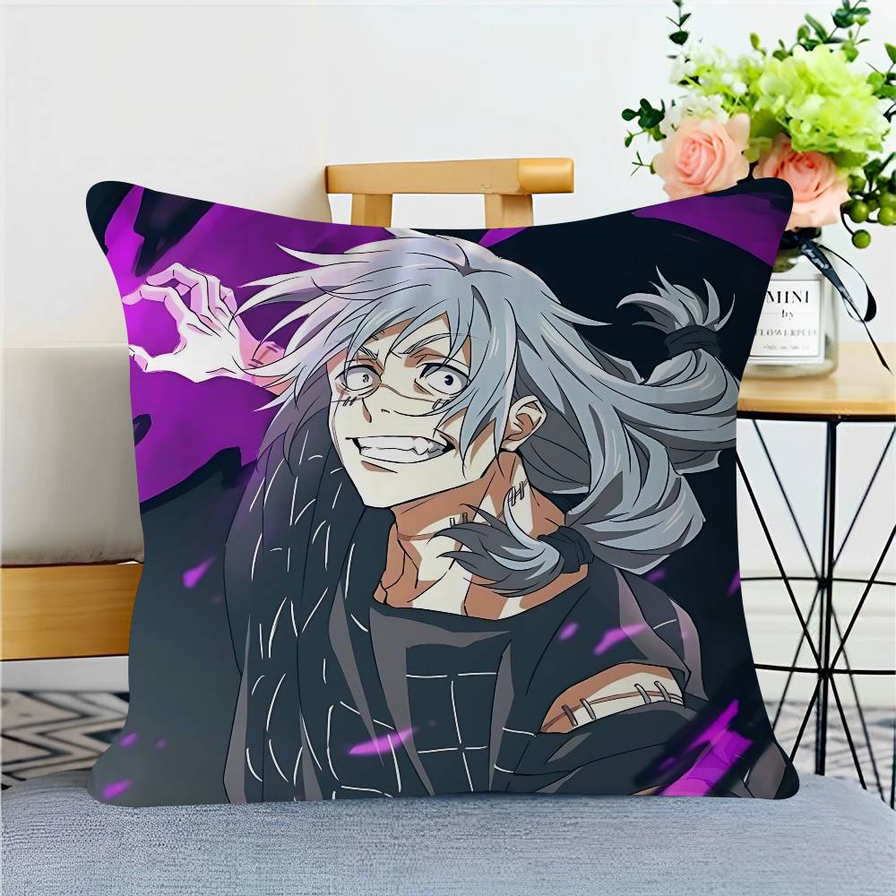 Anime M-Mahito Pillow Covers Cartoon Sofa Decorative Home Double-sided Printing Short Plush Cute Cushion Cover