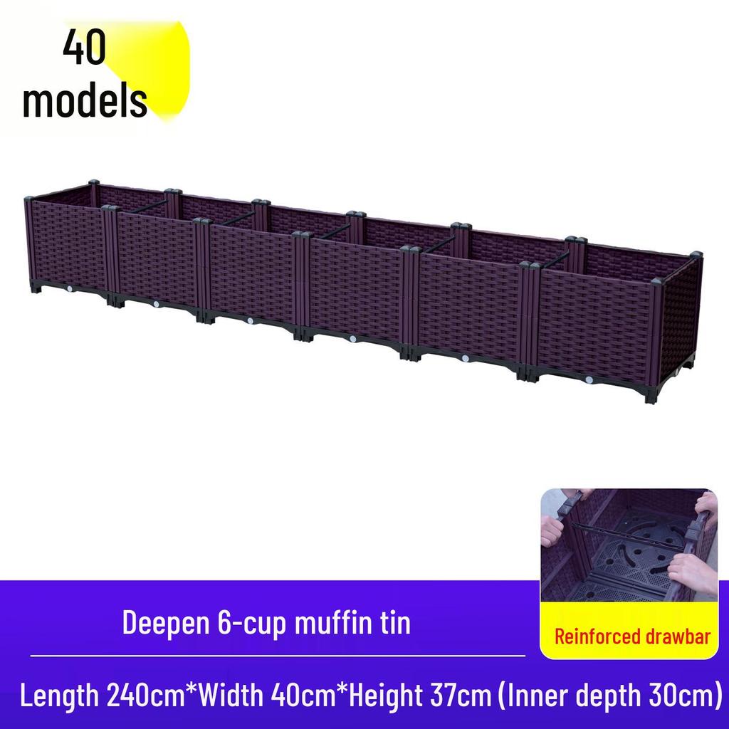 Large Outdoor Plastic Elevated Vegetable Planter Box for Balcony Gardening