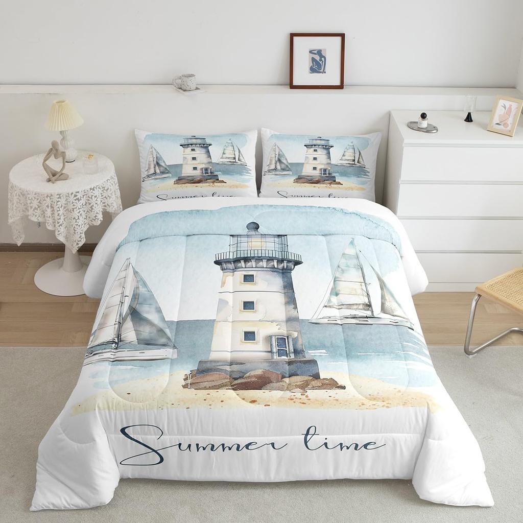 Erosebridal Twin Comforter Set for Boys Baseball Bedding Basketball Comforter Soccer Bedding Set for Teens Football Comforter Set with 1 Pil