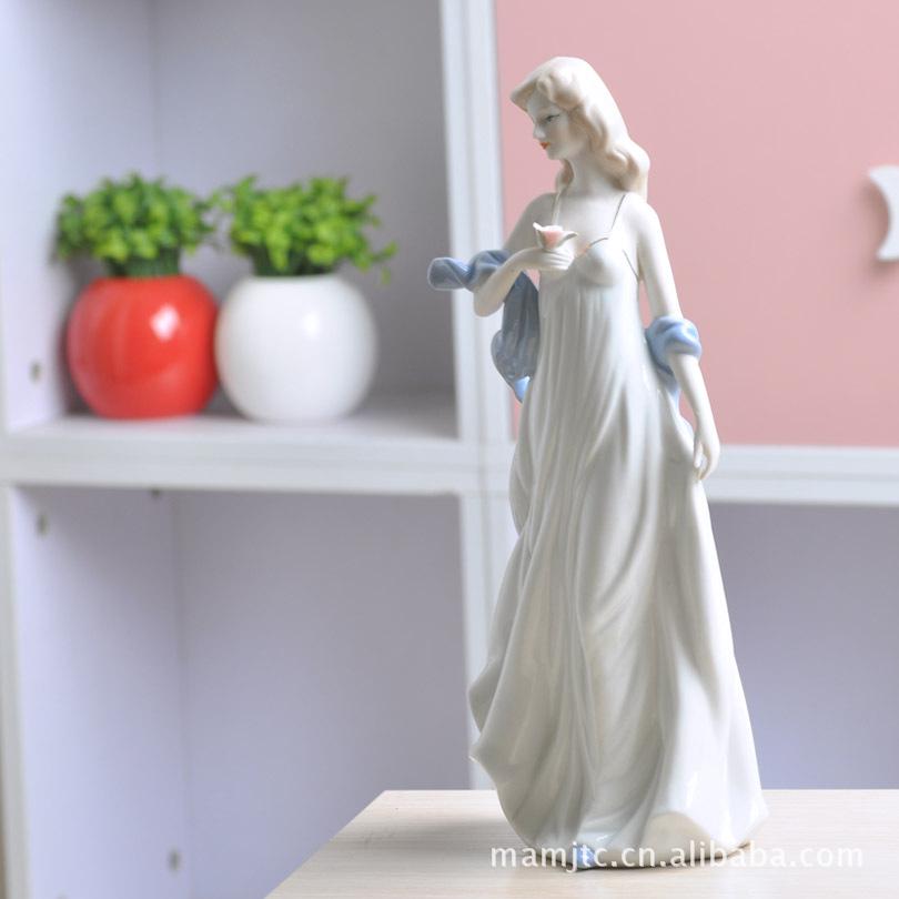 Ornamente Ceramice Femeie Occidentală pentru Decorul Casei Europene - Living, Vin și Cabinete TV