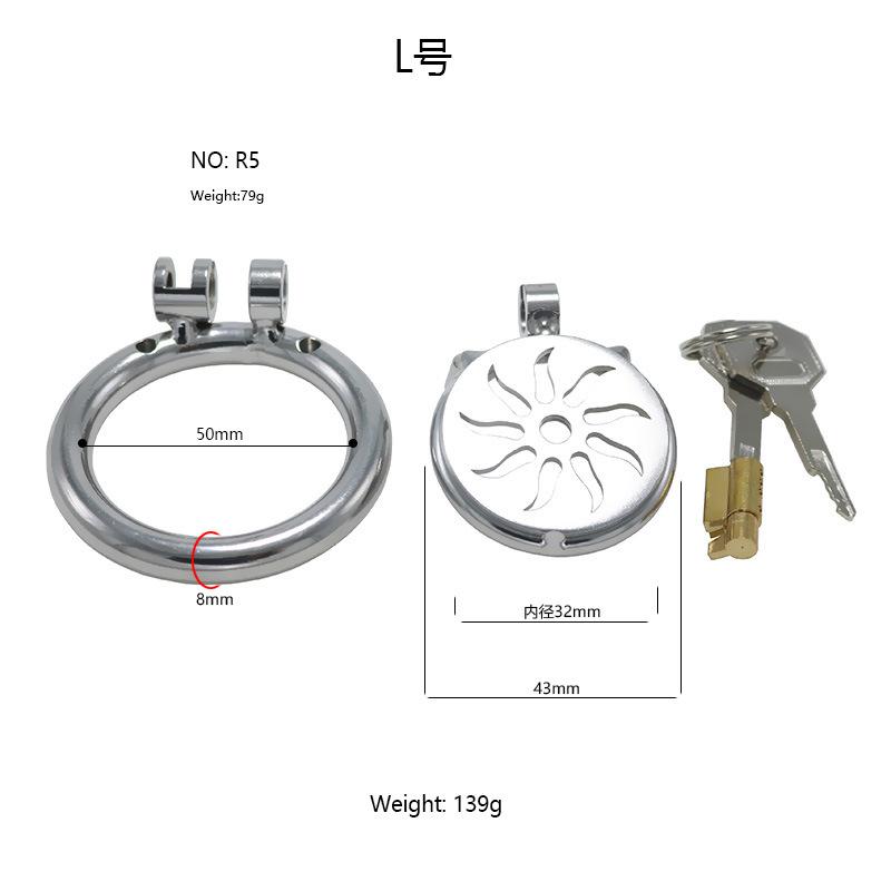 Stainless Steel Penis Cage Flat Lock Chastity Cleaner Sex Tools Adult Supplies Sex Toy CB Lock Men Wear