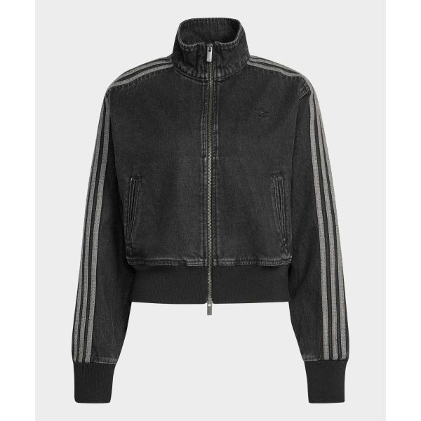 adidas Originals Firebird Full Zip Three Stripes Long Sleeve Woven Denim Jacket Women Jacket IB6917