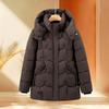 Winter new medium and long hooded large size down cotton-padded clothes keep warm, foreign style thickened and thin loose cotton-padded jackets women