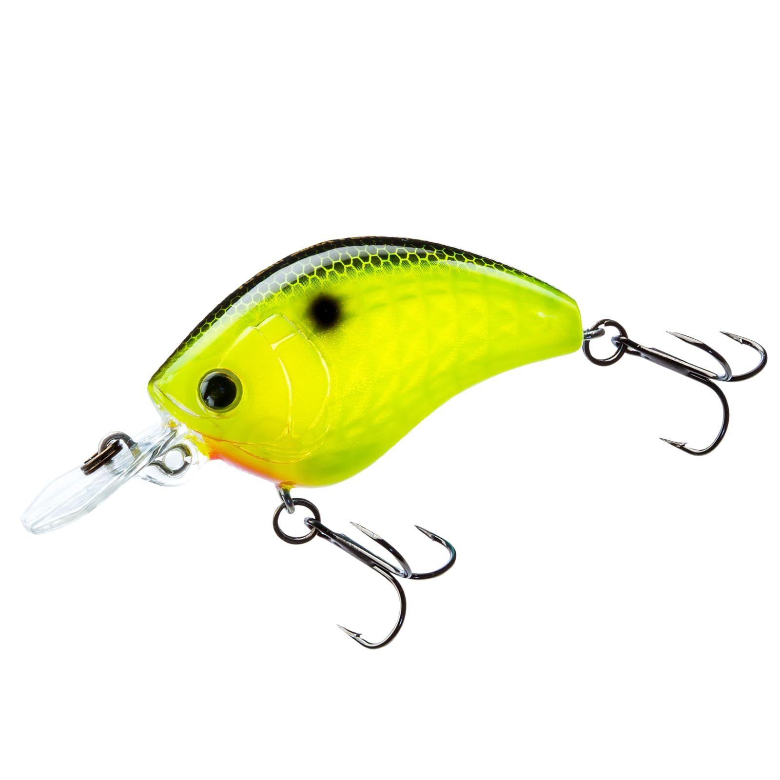 Bass Lure Flat Crank Floating 55mm Black Back Chartreuse YO-ZURI 3DR-X Color
