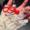 Hello Kitty Cartoon Hair Clip: Women's Side Bangs & Forehead Duckbill Hair Accessory.