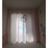 2 Panel Pink Unicorn Curtains Ballerina Girl Curtains for Kids Girls Bedroom Window Blinds Floor-to-ceiling Windows Grommet Top