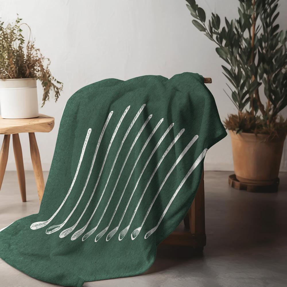 Golf Lover Blanket Throw Soft Fleece Bed Blanket Sports Gift for Men Women Golf Theme Decoration