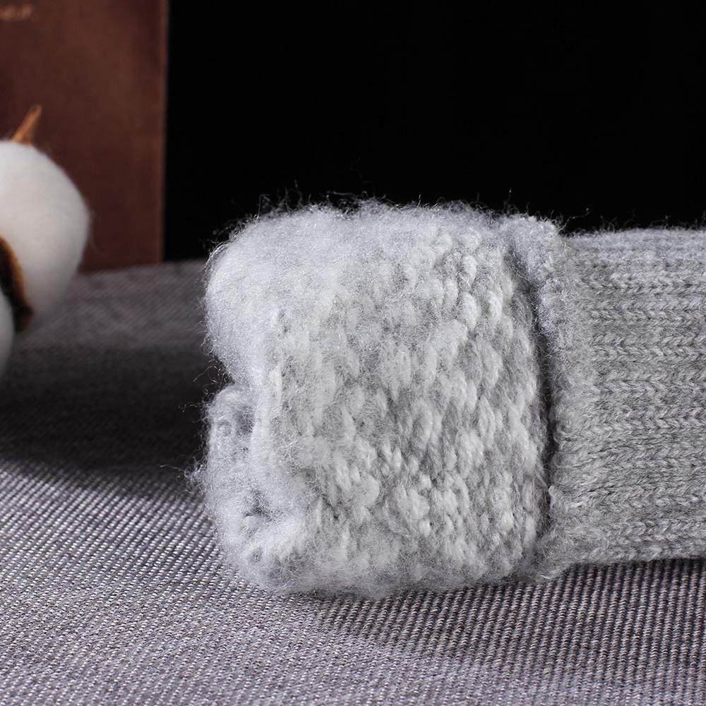 Unisex Winter Touchscreen Fleece Gloves - Korean Style, Thickened for Outdoor Sports, Cold-Proof Wool for Electric Car Use