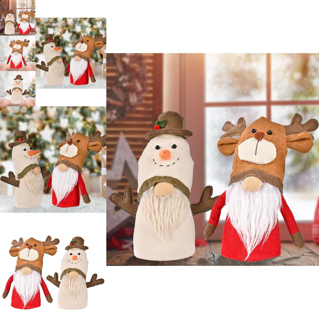 Adorable Plush Christmas Decoration Rudolf Doll With Antlers Perfect For Holiday Cheer