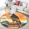 Eagle Round Area Rug,Carpet Rug for Living Room Bedroom Sofa Playroom Decor,Non-slip Floor Mat