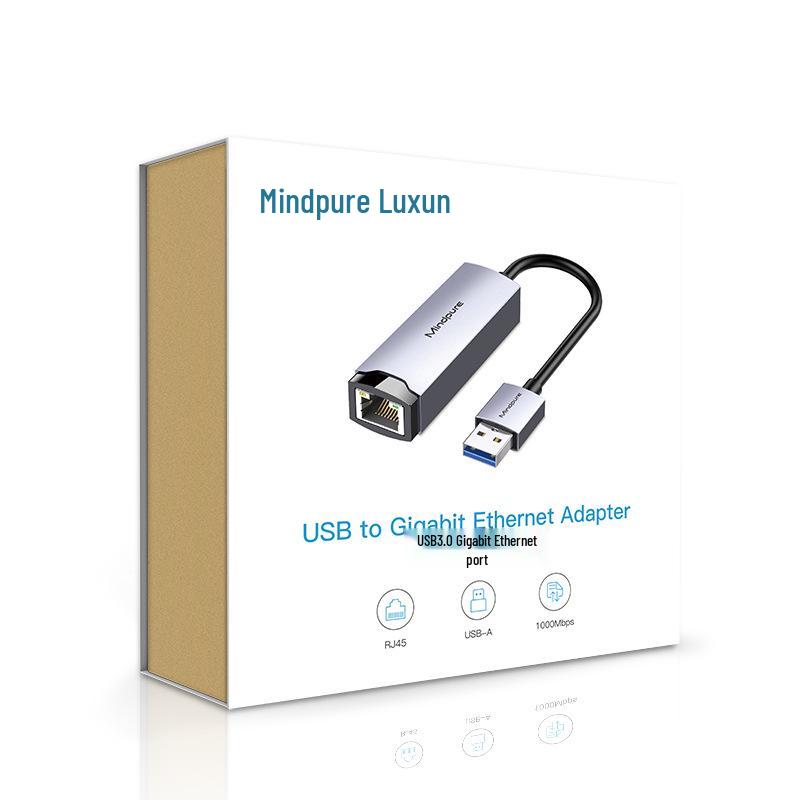 Plug-and-Play USB 3.0 to Gigabit Ethernet Adapter with RJ45 Port