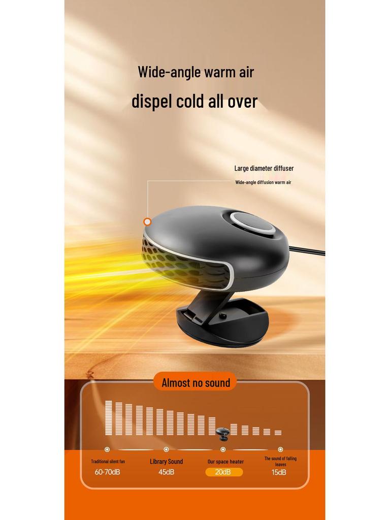 Multifunctional Car Heater and Defroster: Rapid Interior Heating and Defogging Hot Air Blower