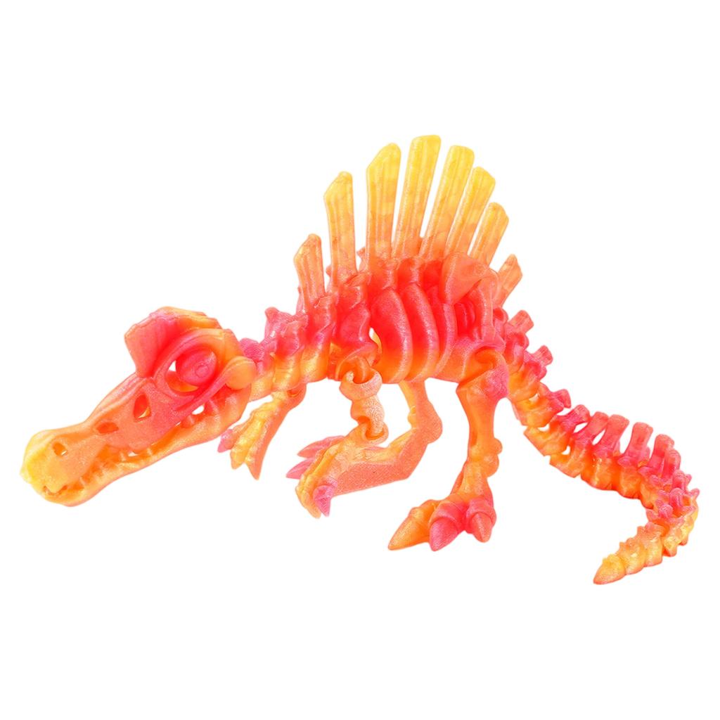 3D Printed Spinosaurus Dinosaur Skeleton Model Educational Puzzle Toy for Assembly and Display Suitable for Science and Learning Projects