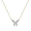 Butterfly Pendant Necklace Copper Zircon Handcrafted Females Daily Fashion Jewelry