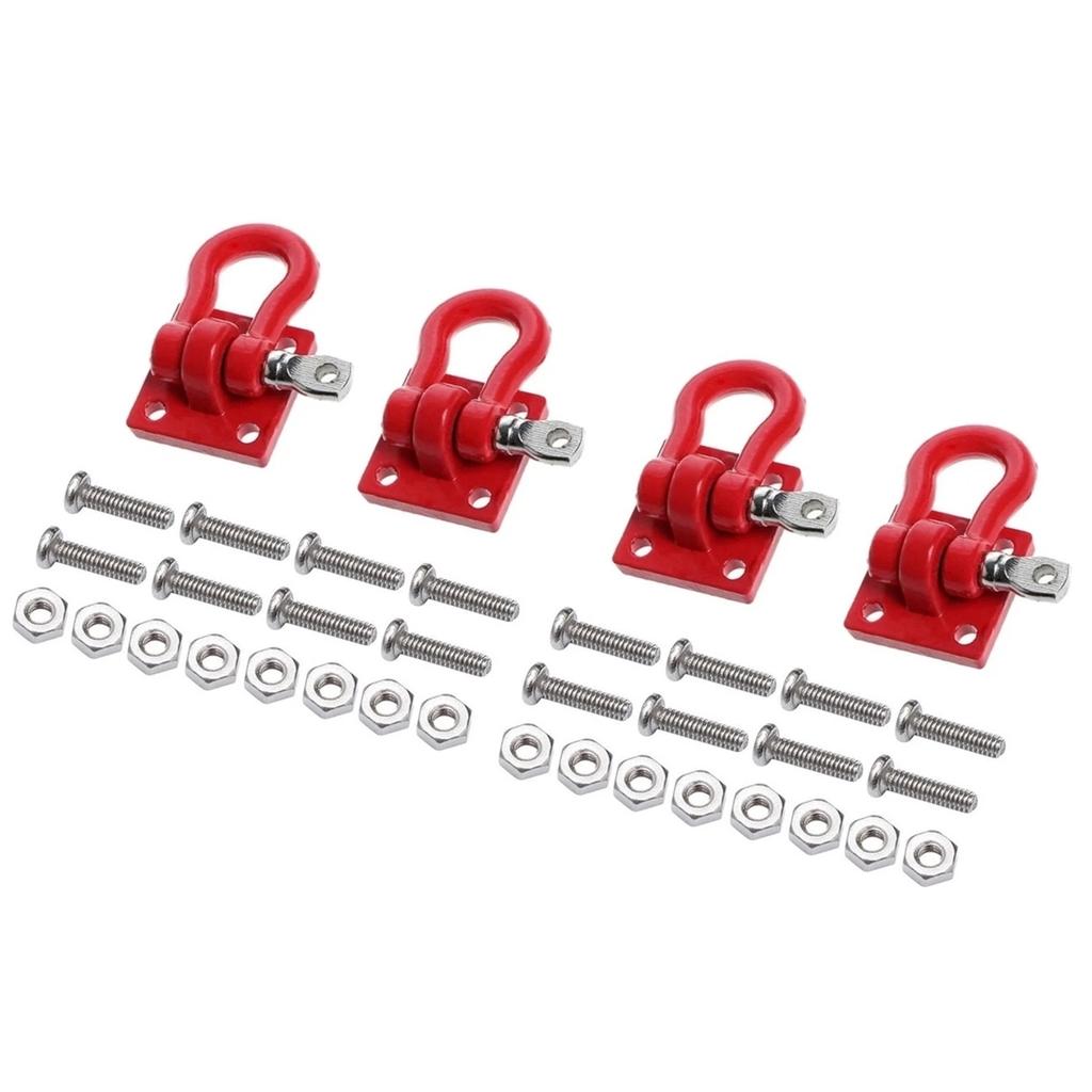 Metal Trailer Towing Buckle Tow Hooks Climbing Trailer Shackles for 1/10 RC Crawler Car  TRX4 Axial SCX10 RC4WD D90 Parts