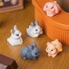 10Pcs Miniature Rabbit Figurines Resin Animal Statues Perfectly for Easter Decorations and Birthday Cake Toppers