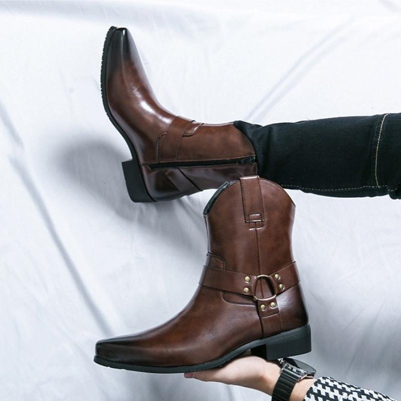 Fashion 2025 Winter Hot Selling British Style Chelsea Boots Men‘s Business Short Boots Pointed Tips Luxurious Banquet Men's Dress Shoes